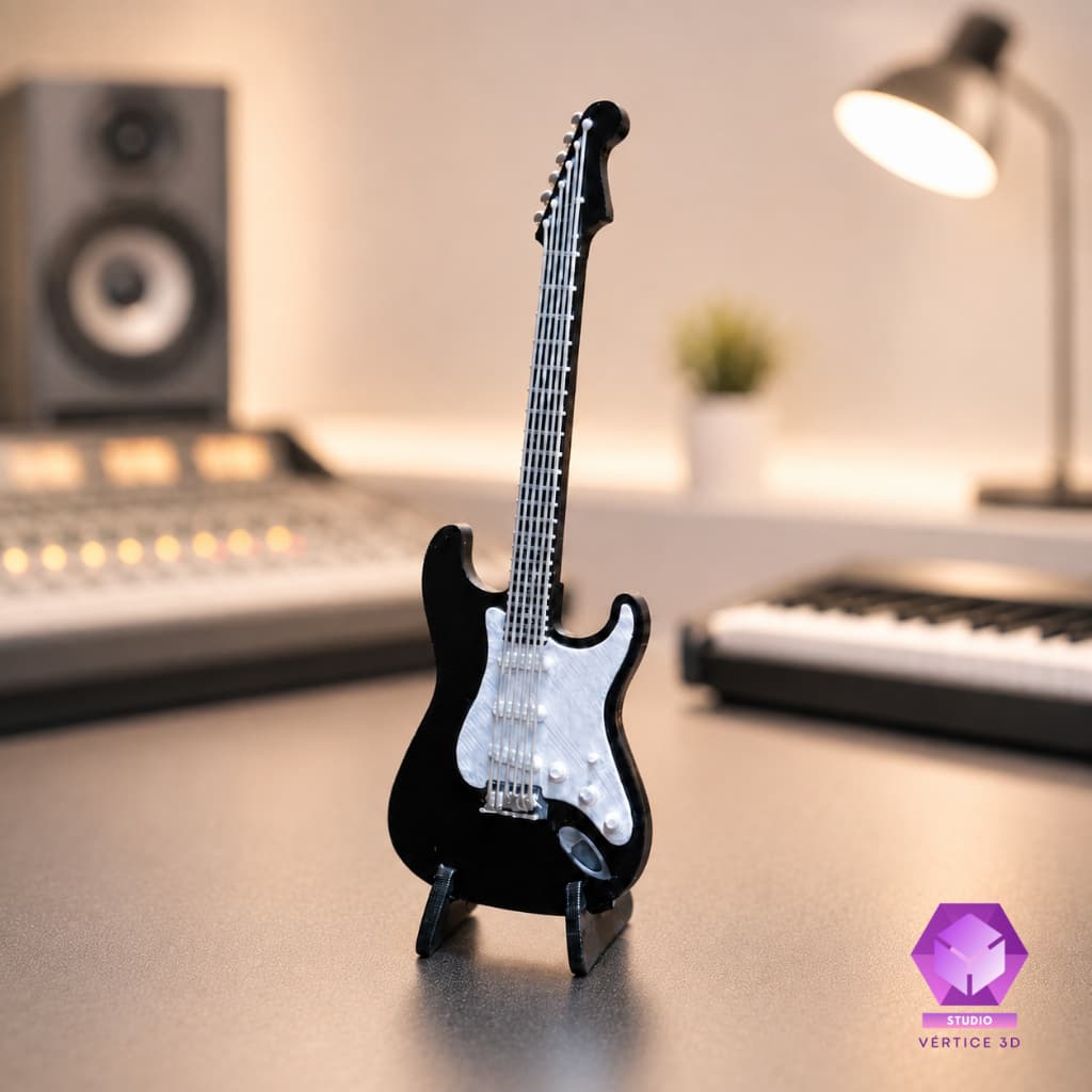 Miniatura Guitarra Stratocaster Les Paul Semi Acústica Contra Baixo Decoração Coleção Presente Música Instrumento