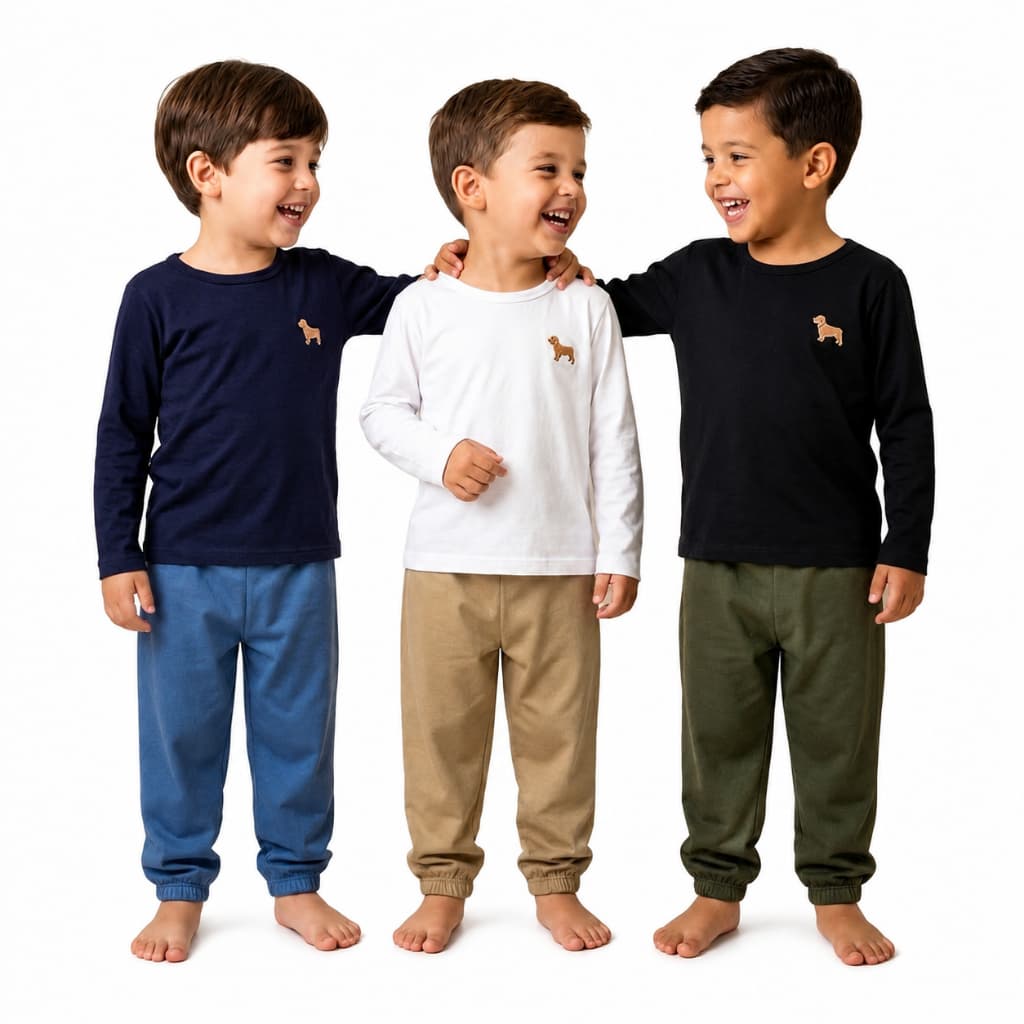Combo 3 blusas manga longa menino ou menina infantil roupa de frio tamanhos 1 2 3 4 6 8