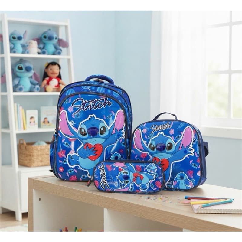 Kit Mochila Escolar Infantil Unisex Grande