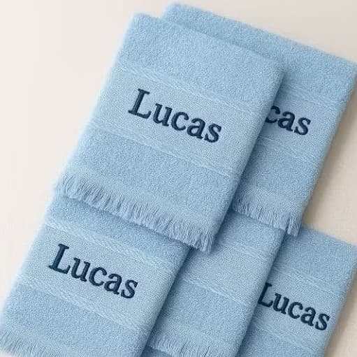 Toalha de Mão Escolar Bordada com Nome/Por unidade Personalizada Infantil Para Escola e Creche