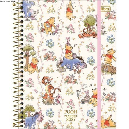 Agenda Planner Espiral M7 17,7 X 24 Cm Pooh 2027 Tilibra