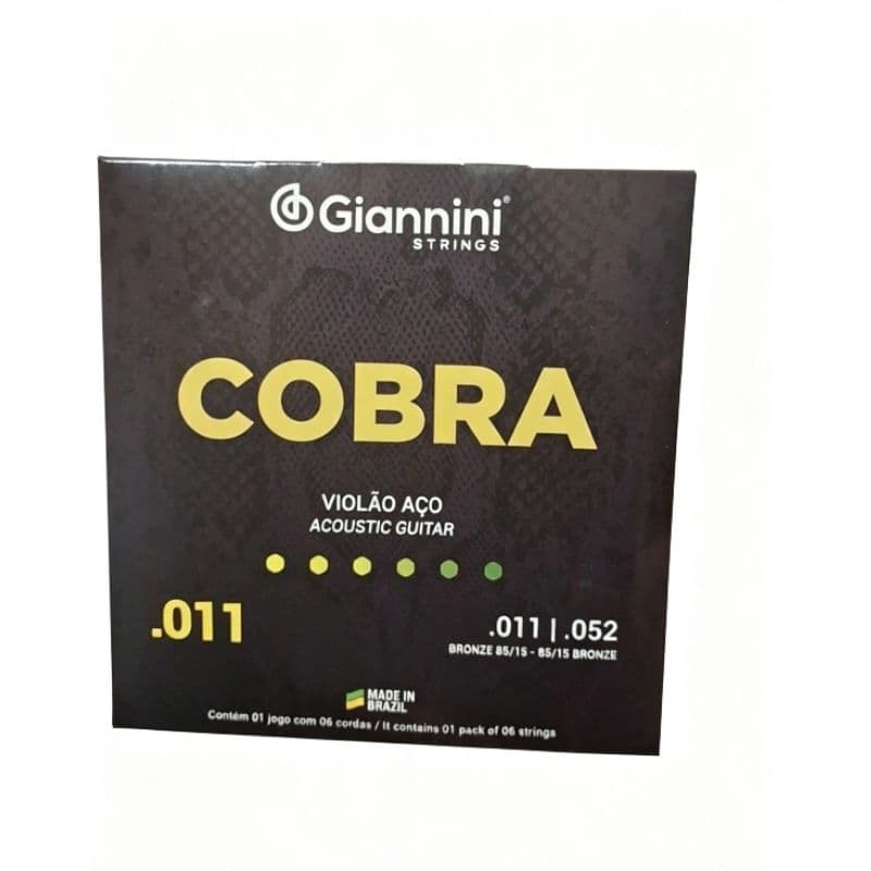 Encordoamento Violão Aço .011 Giannini Série Cobra Geeflk
