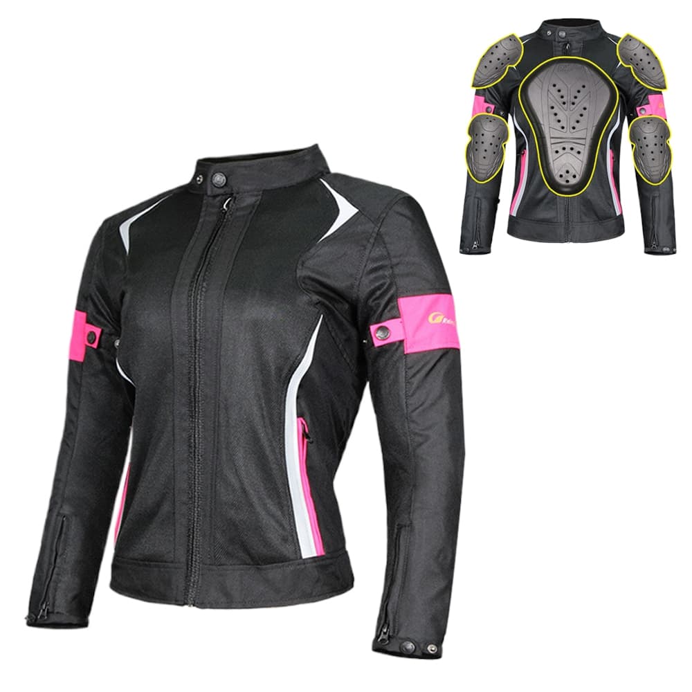 Jaqueta de Moto Feminina Impermeável com Proteções e Refletivo