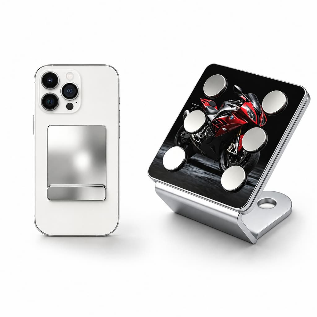 KVLife Suporte Celular Magnético 6 Imãs Para Moto Universal Retrovisor Guidão Forte Antivibração Seguro Antiqueda