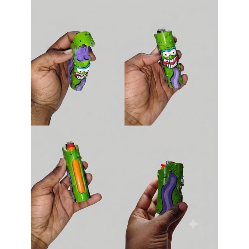 Capa pra isqueiro Bic personalizado 3d - Case/Capa personalizado Rick com compartimento