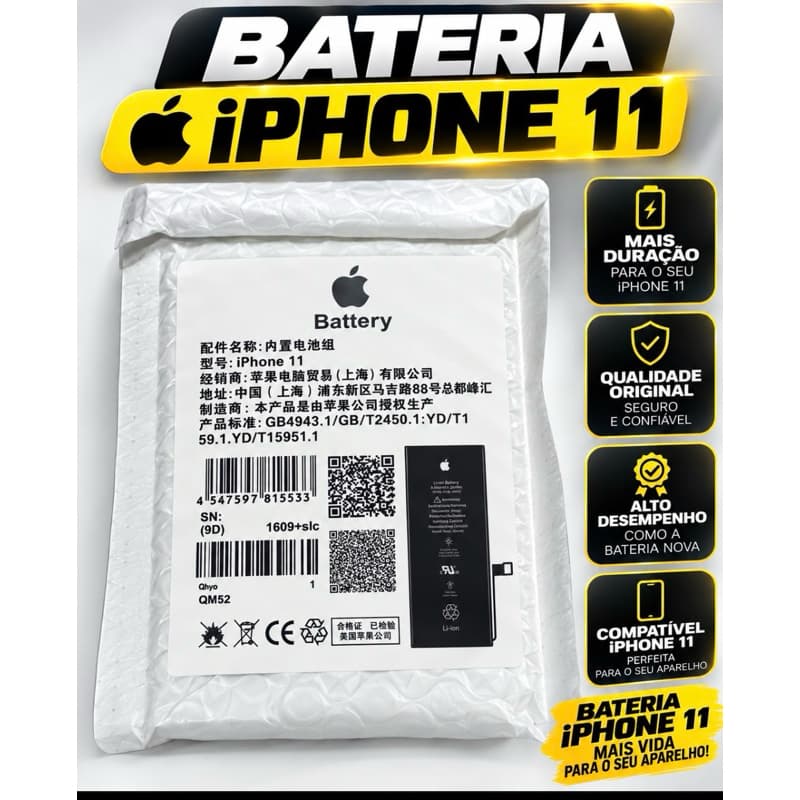 Bateria Original para iPhone 11 Lacrada 100% Saúde