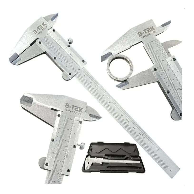 Paquimetro Analógico Manual Universal 150mm Aço Inoxidável Com Estojo ProfissionaL