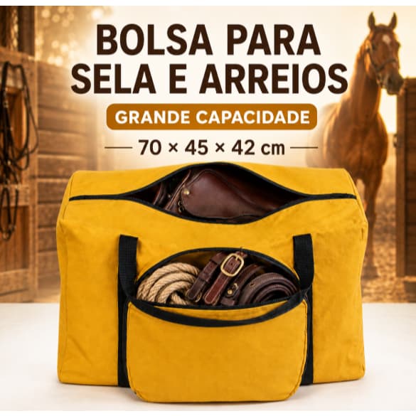 Bolsa para transporte de selas arreios em lona de caminhão impermeável resistente