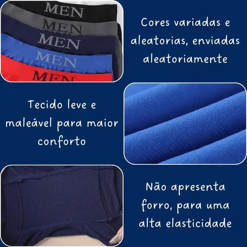 Cueca Boxers de Microfibra Conforto e Alta Elasticidade Importada