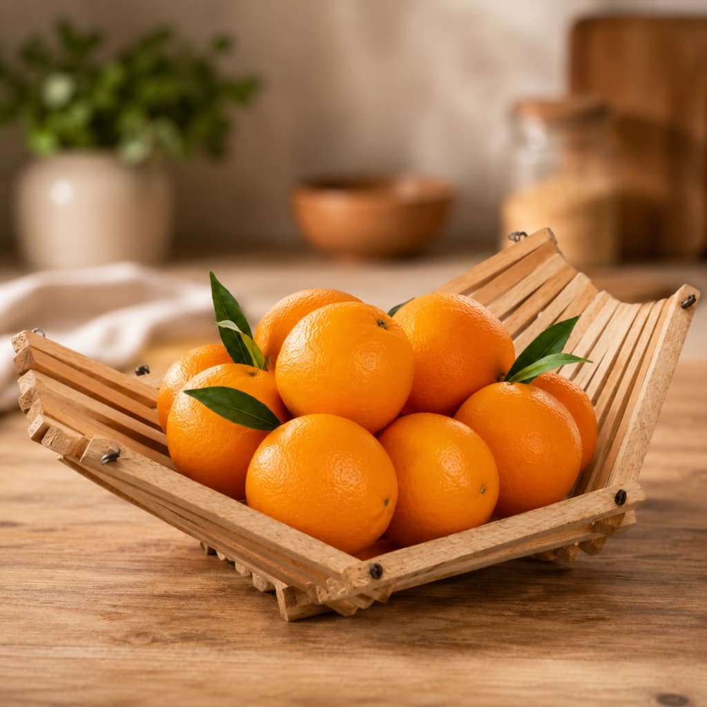 Fruteira de Madeira Pinus Organizador de Frutas Mesa Cozinha Decoração Centro de Mesa Artesanal