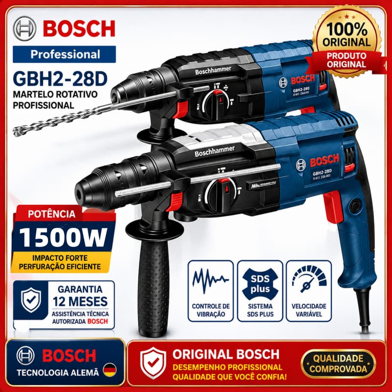 furadeira parafusadeira Bosch 220V GBH28D furadeira de impacto martelete elétrico martelete rompedor