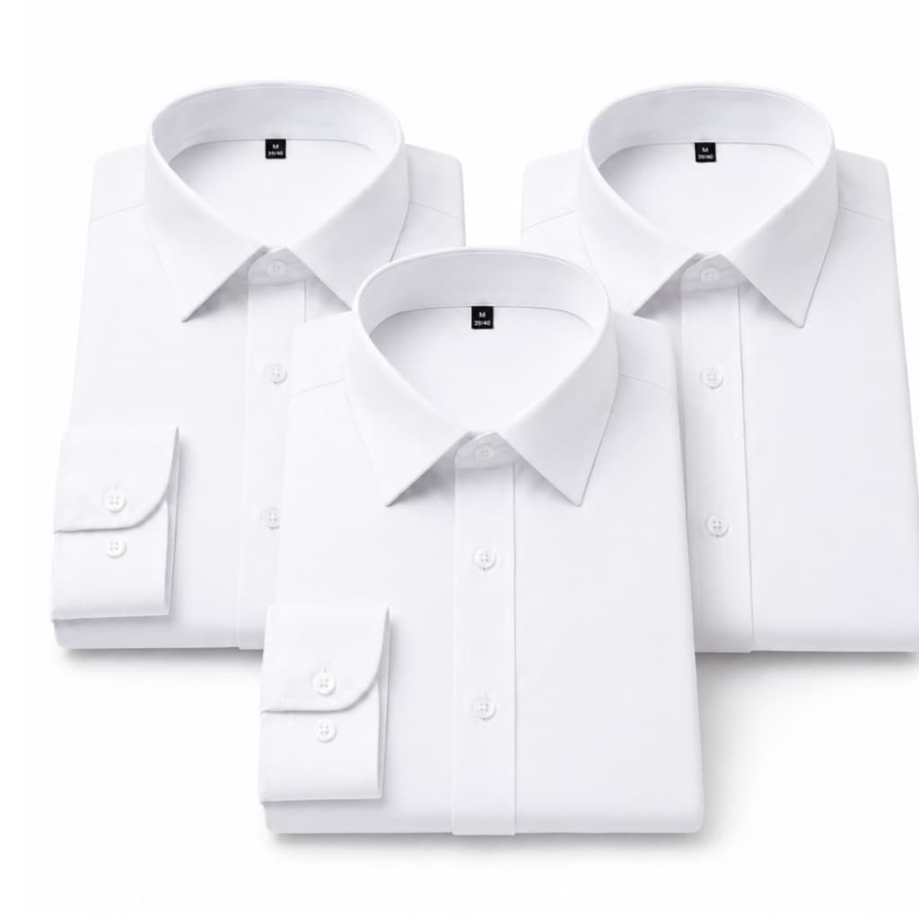 Kit 3 Camisas Sociais Masculinas Slim Tecido Premium Passa Fácil Manga Longa Antirrugas