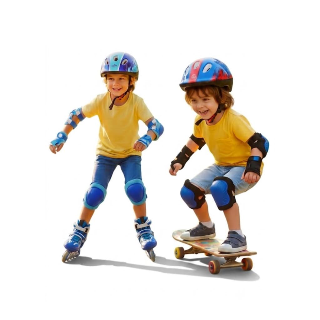 Kit Protecao Infantil Capacete Joelheira Cotoveleira Ajustavel Violeta
