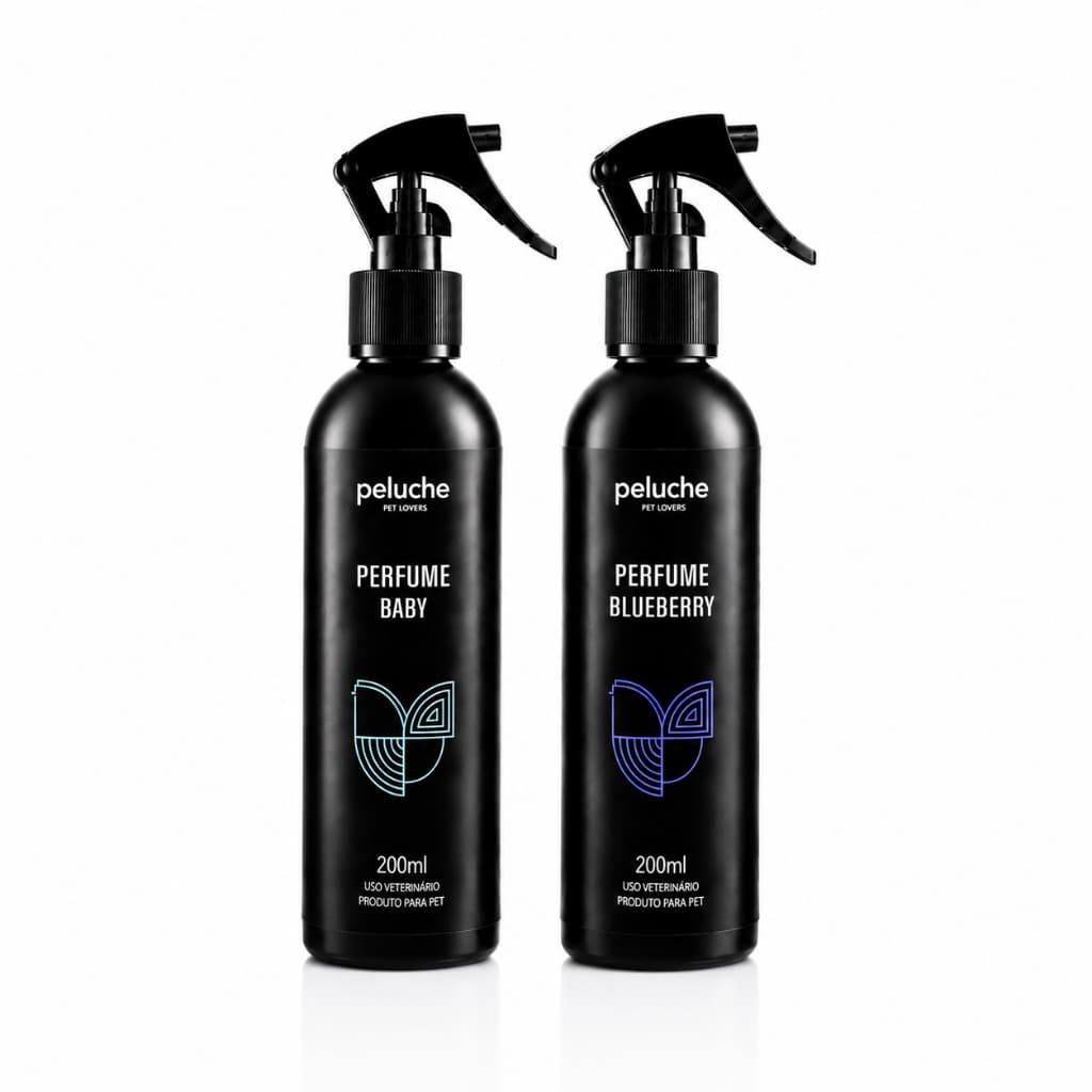 Perfume para Cachorro Baby Blueberry Peluche Kit Colônia Pet 200ml para Cães Banho e Tosa Cosméticos Pet