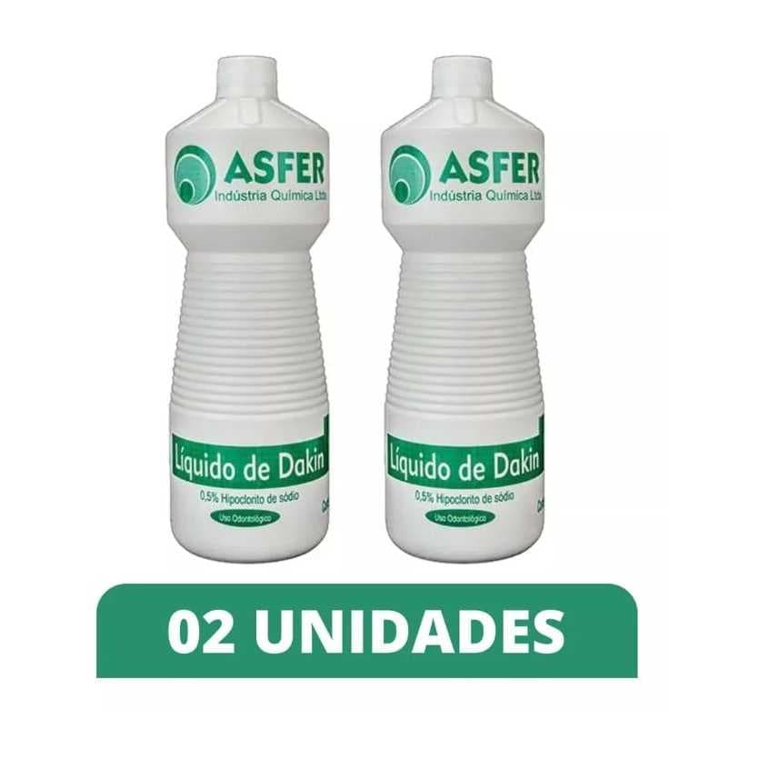 Kit c/ 2Liquido de Dakin 1 litro