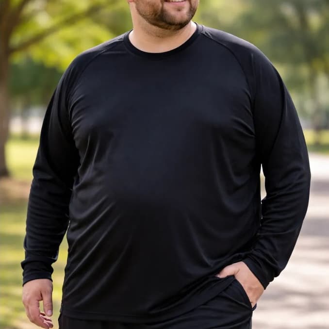 Camisa Térmica PLUS SIZE G1 A G8 Proteção Uv 50+ Segunda Pele Camiseta Blusa Malha Fria Unissex Academia Manga Longa