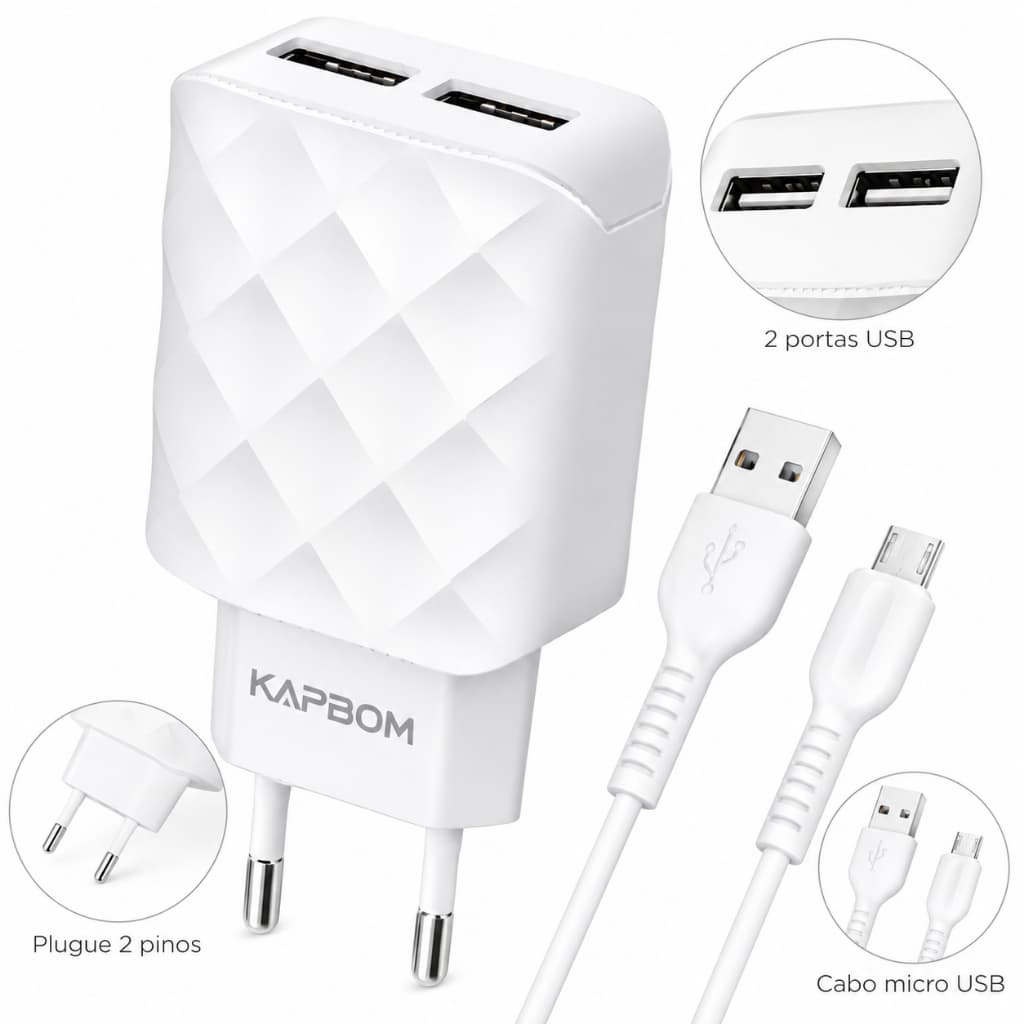 Carregador Turbo Compatível Samsung A10 A01 A02 A03 J7 J8 S7