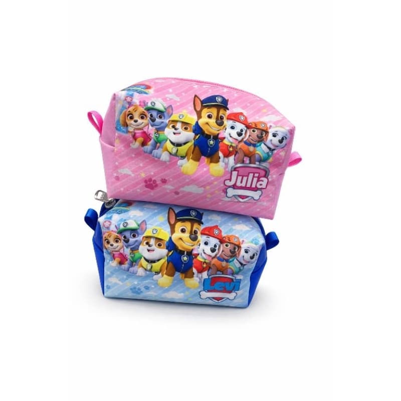 Kit 15 Nécessaire tam P Patrulha Canina Personalizada com Nome Lembrancinhas aniversário
