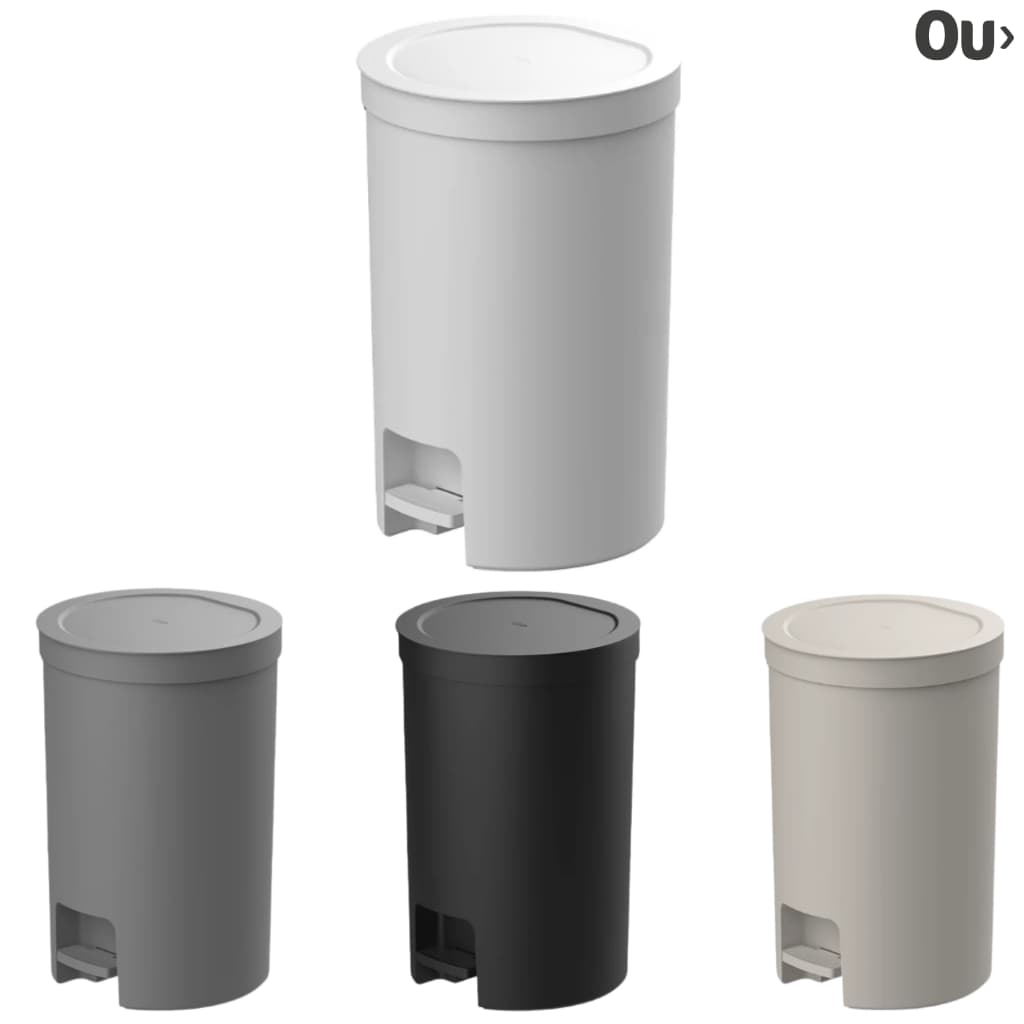 Lixeira de Pedal Trium 30L Redonda Cozinha Banheiro Ou Lançamento