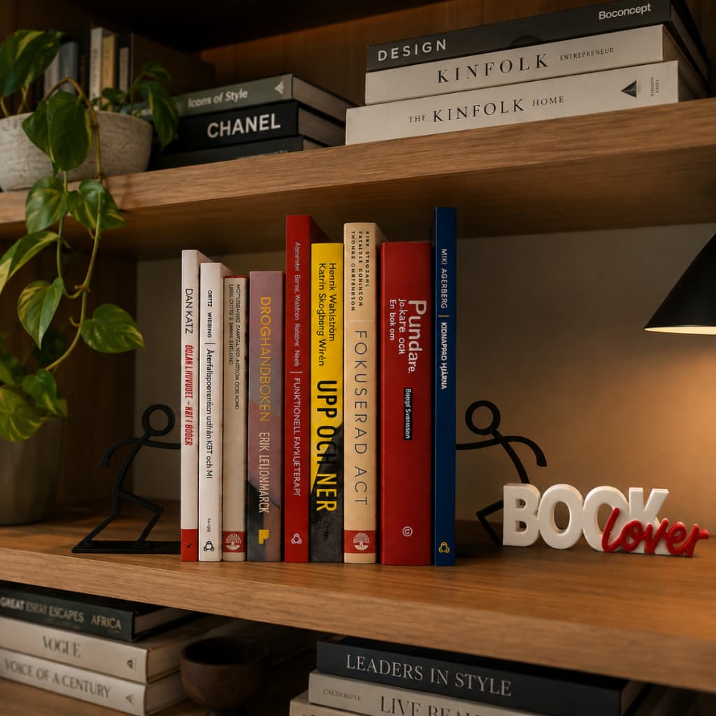 Aparador de Livro Decoração Separador Organizador