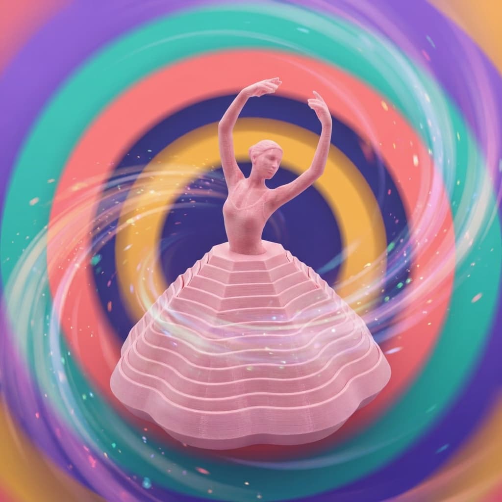 Bailarina Giratória 3D Fidget Toy Antiestresse Sensorial Decoração