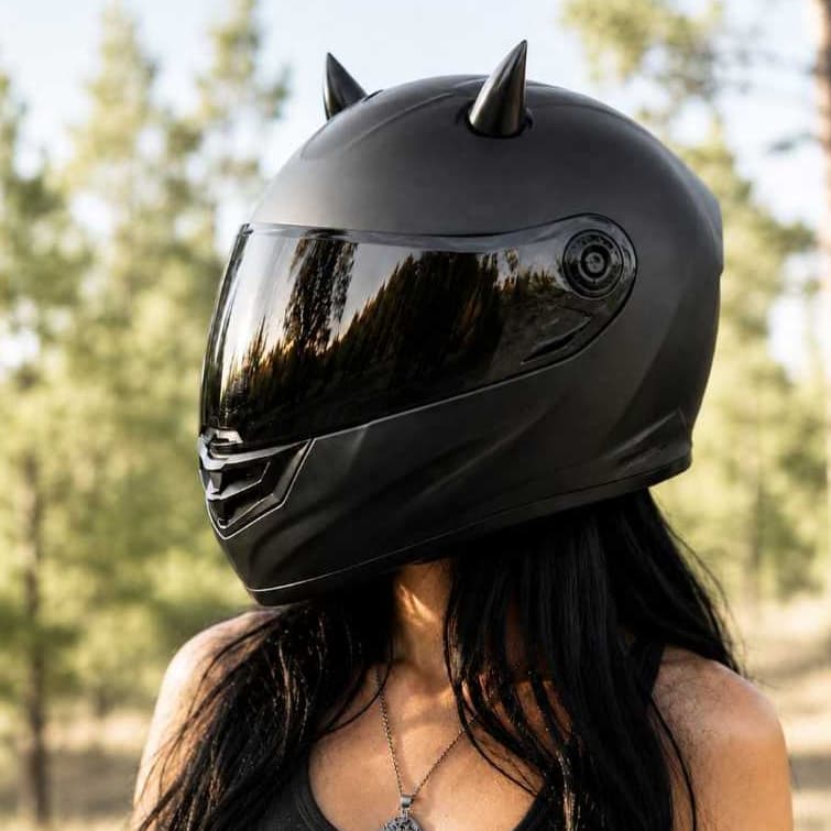 kit Par de Chifrinho para Capacete de Moto Acessórios - Chifres capacete dupla face