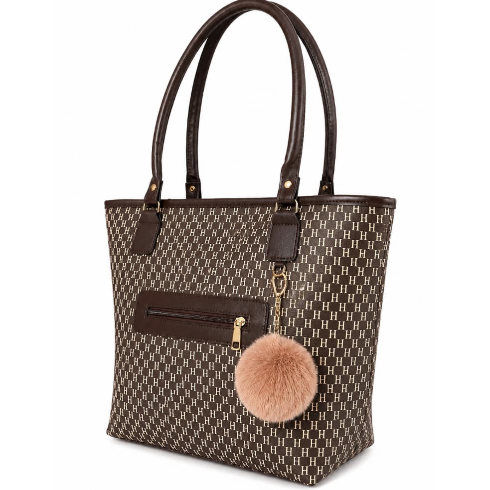Bolsa Feminina Tote Fashion Style com Pompom – Grande, Moderna e Elegante
