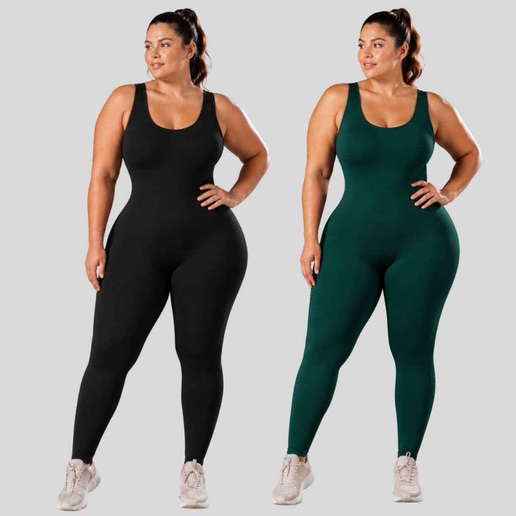 Kit 2 Macacão Fitness Feminino de Alta Compressão Academia e Atividades Físicas Plus. Macacão Feminino Fitness Plus Size