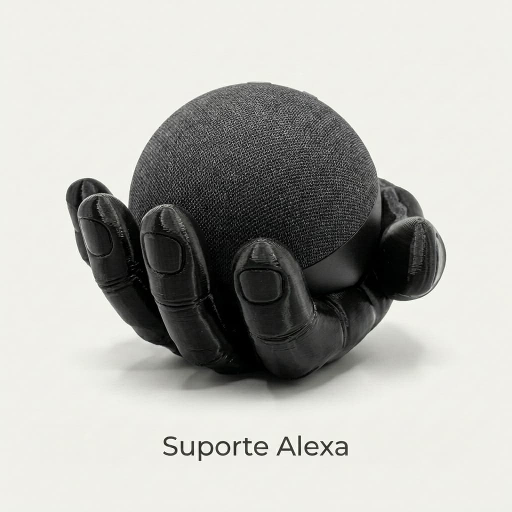 Suporte para Alexa Echo Dot Geração 4 e 5 Porta Assistente Formato Mão
