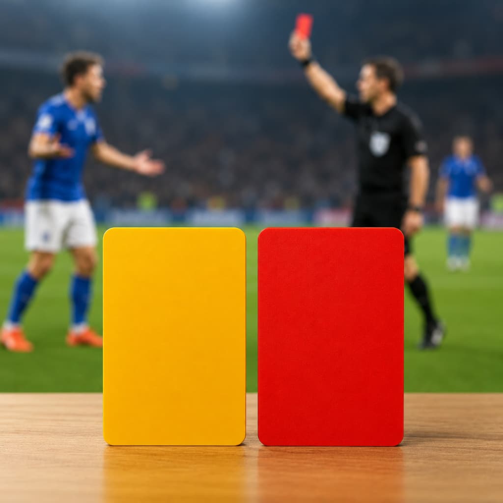 Cartão Árbitro Juiz Futebol Oficial Amarelo Vermelho Pró Futsal