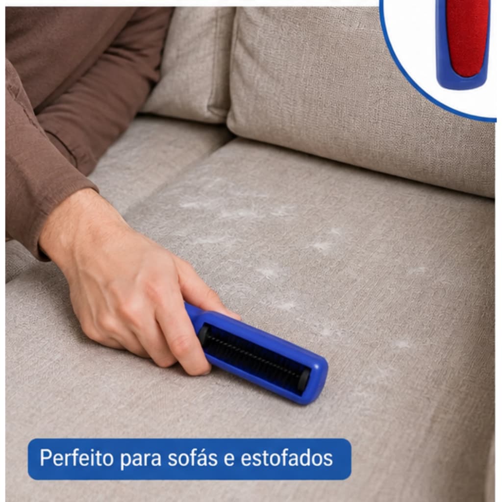 Papa Migalhas 2 em 1 Tira Pelos e Fiapos de Roupas Sofás e Estofados Reutilizável