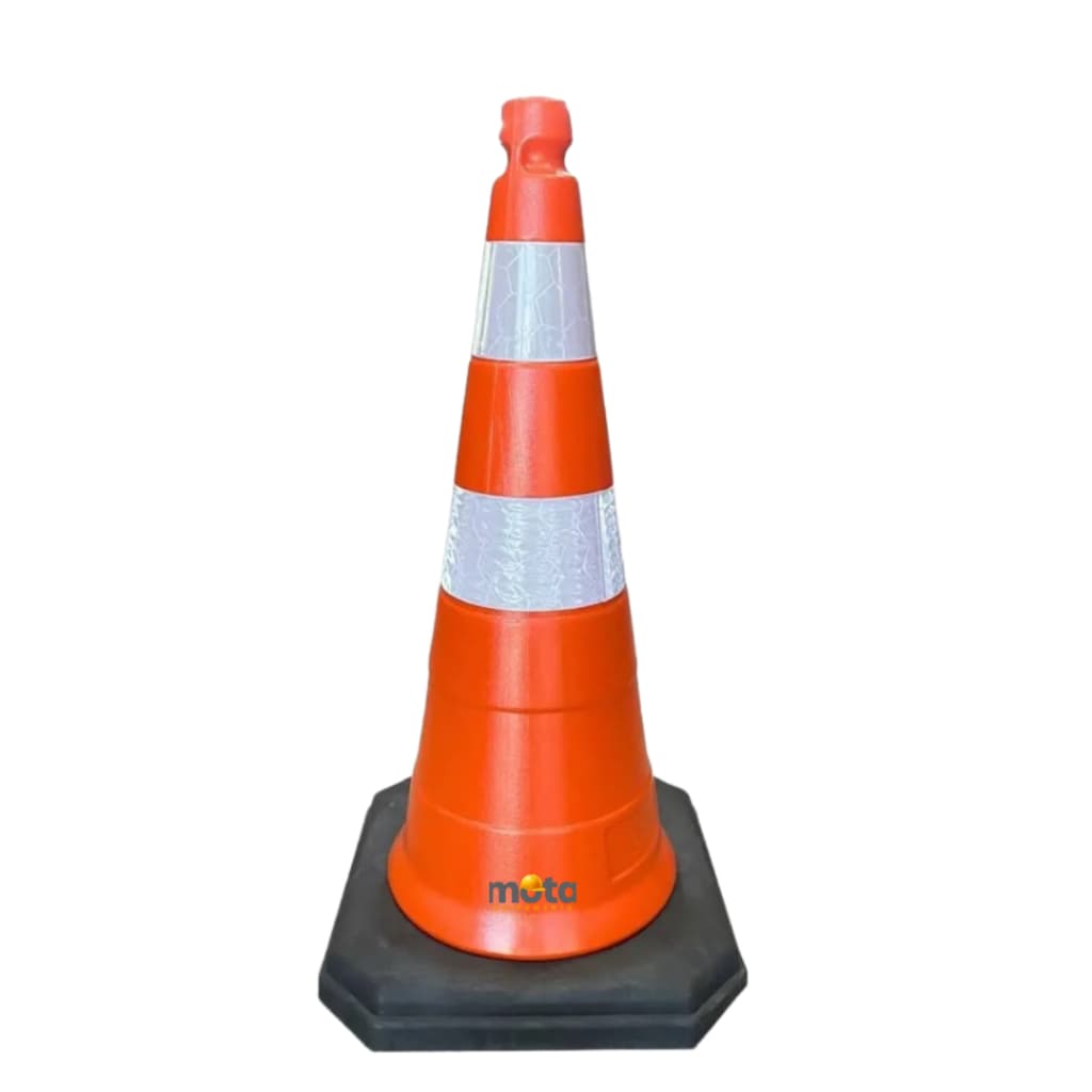 Cone Sinalização Tipo Obra Refletivo Base Borracha 75cm Epi Semiflexível - Nalcon