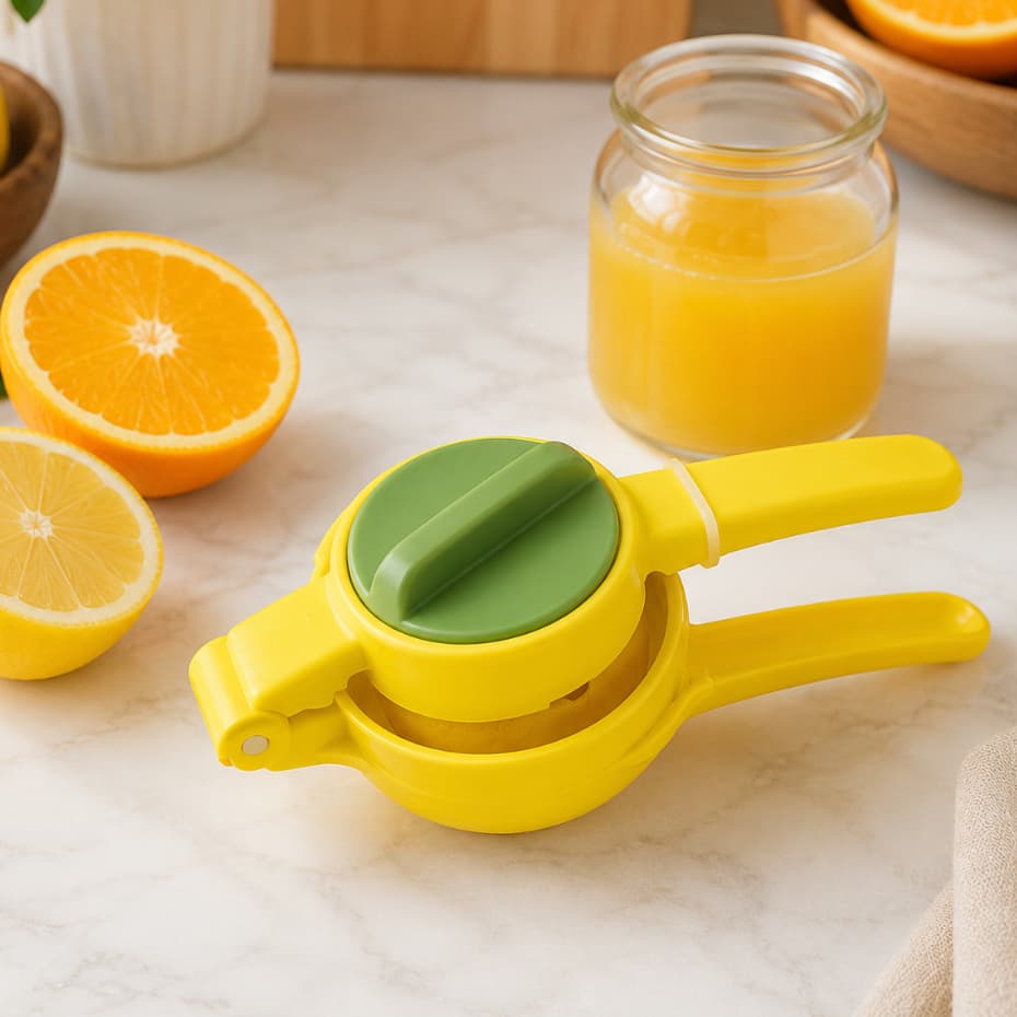 Espremedor Manual Giratório De Frutas Laranja Limão Para Suco Prático E Fácil