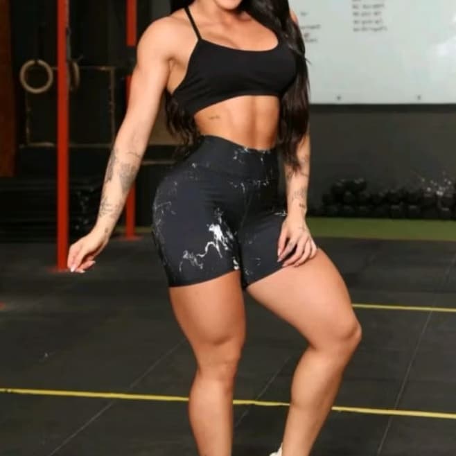 Shorts Curto Fitness feminino Estampado,Para Academia,corrida,e esportes ao ar livre