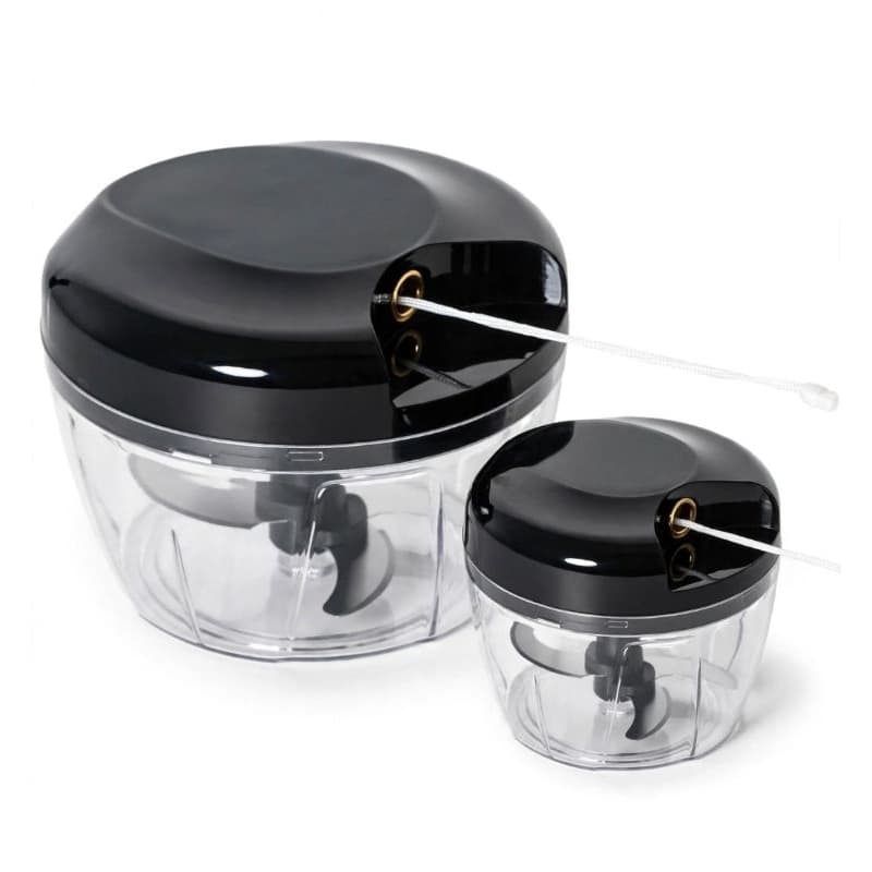 Kit 2 Processador Manual De Alimentos 3 Lâminas 500ml e 170ml 2 Lâminas  Original line cortado de alho