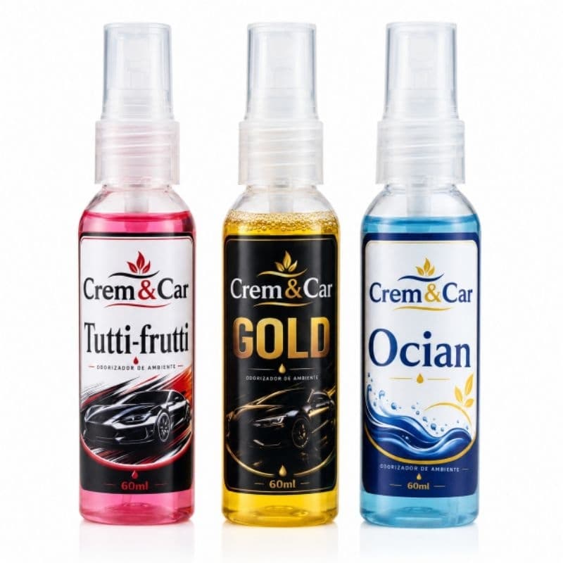 kit 3 CHEIRINHO AROMATIZANTE AUTOMOTIVO PARA CARRO NOVO 60 ML