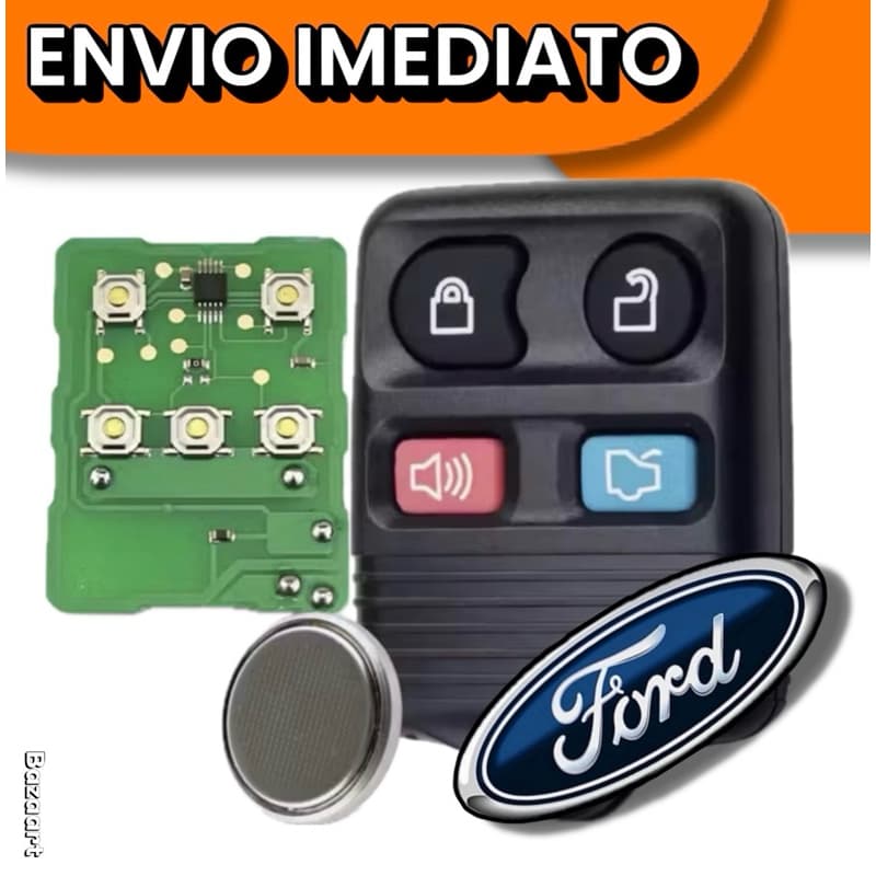 Controle Remoto Original Ford Fiesta Ka Ecosport Ranger compatível com 3/4 BOTÕES + BATERIA (LACRADO)