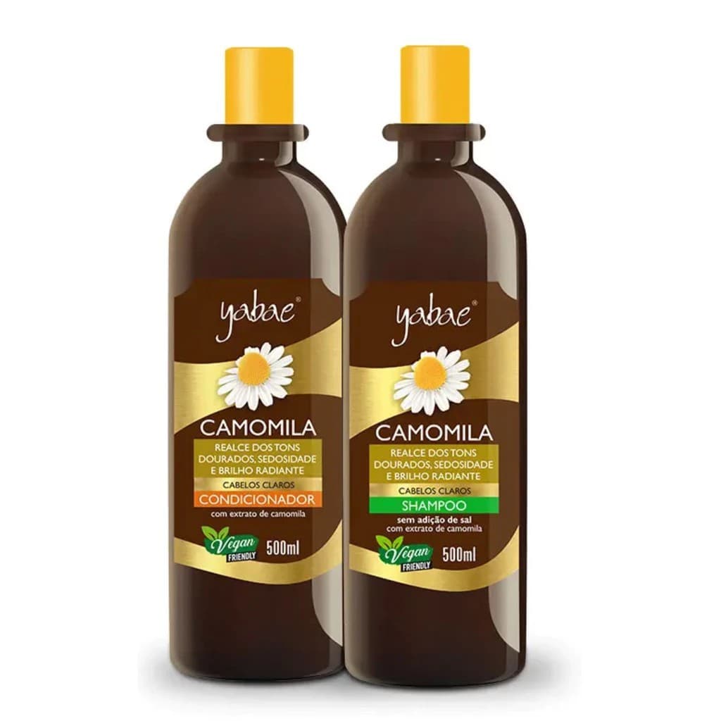 Shampoo e Condicionador Camomila 500ml - Cabelos Claros Yabae
