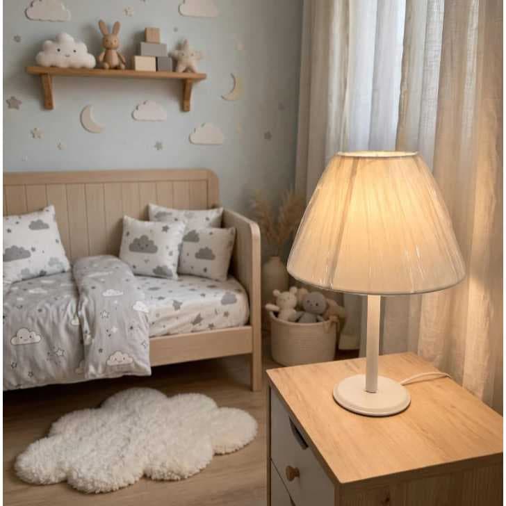 Abajur p branco luminaria decoraçao quarto bivolt cupula branca