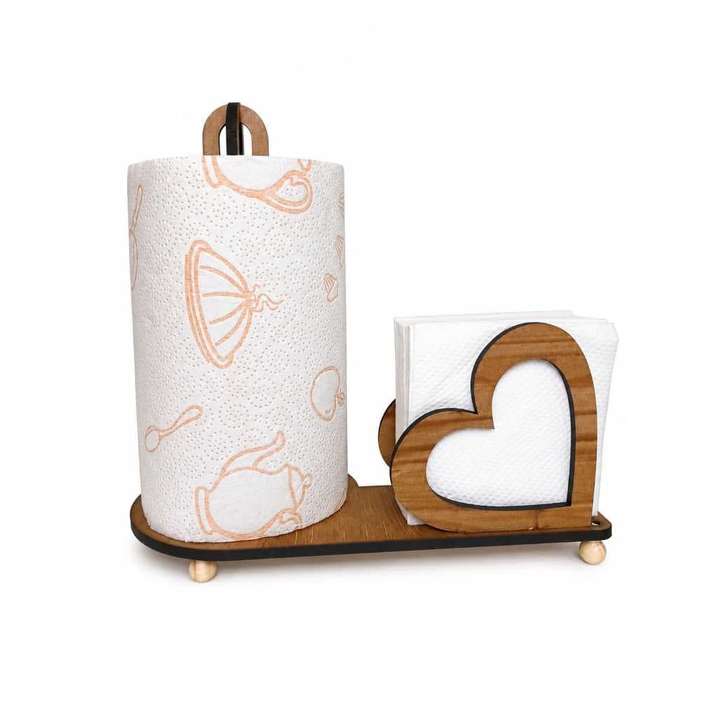 Suporte Papel Toalha De Rolo E Porta Guardanapo Cozinha Espaço Gourmet Mesa Posta Lanchonete