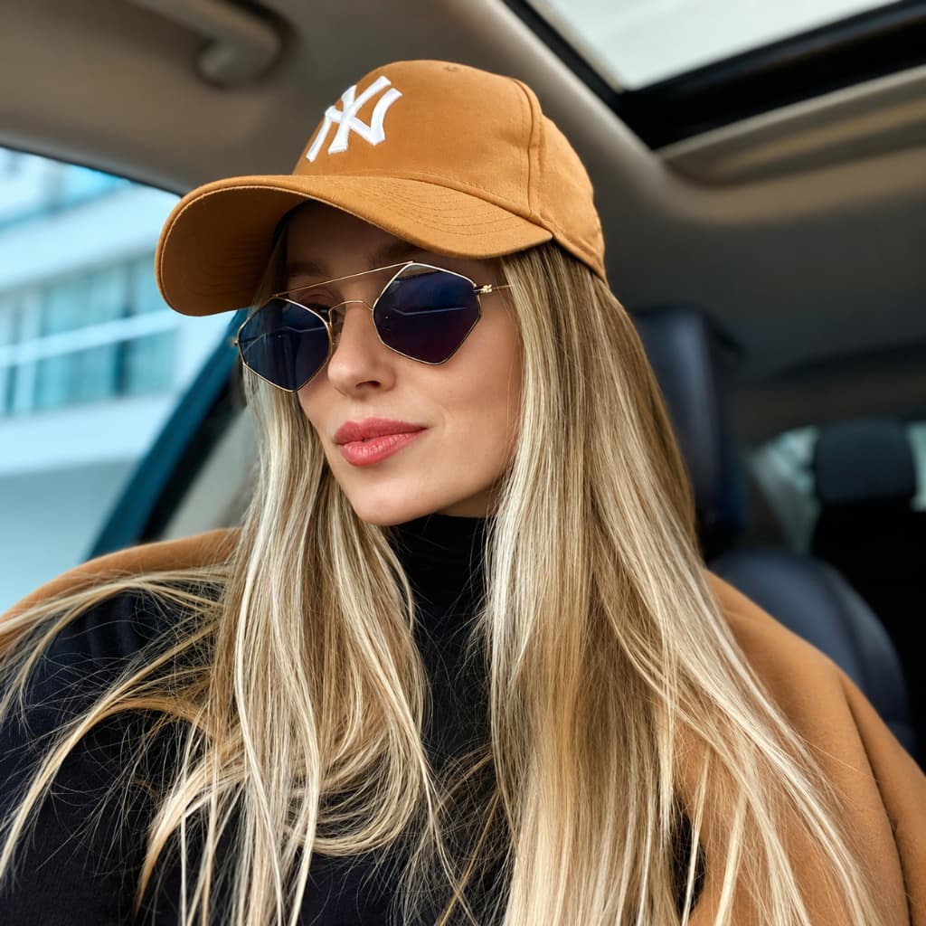 Boné Ny Aba Curva Estiloso para Moda Feminina e Masculina chapeu esportes ar livre trilha academia corrida proteção sola