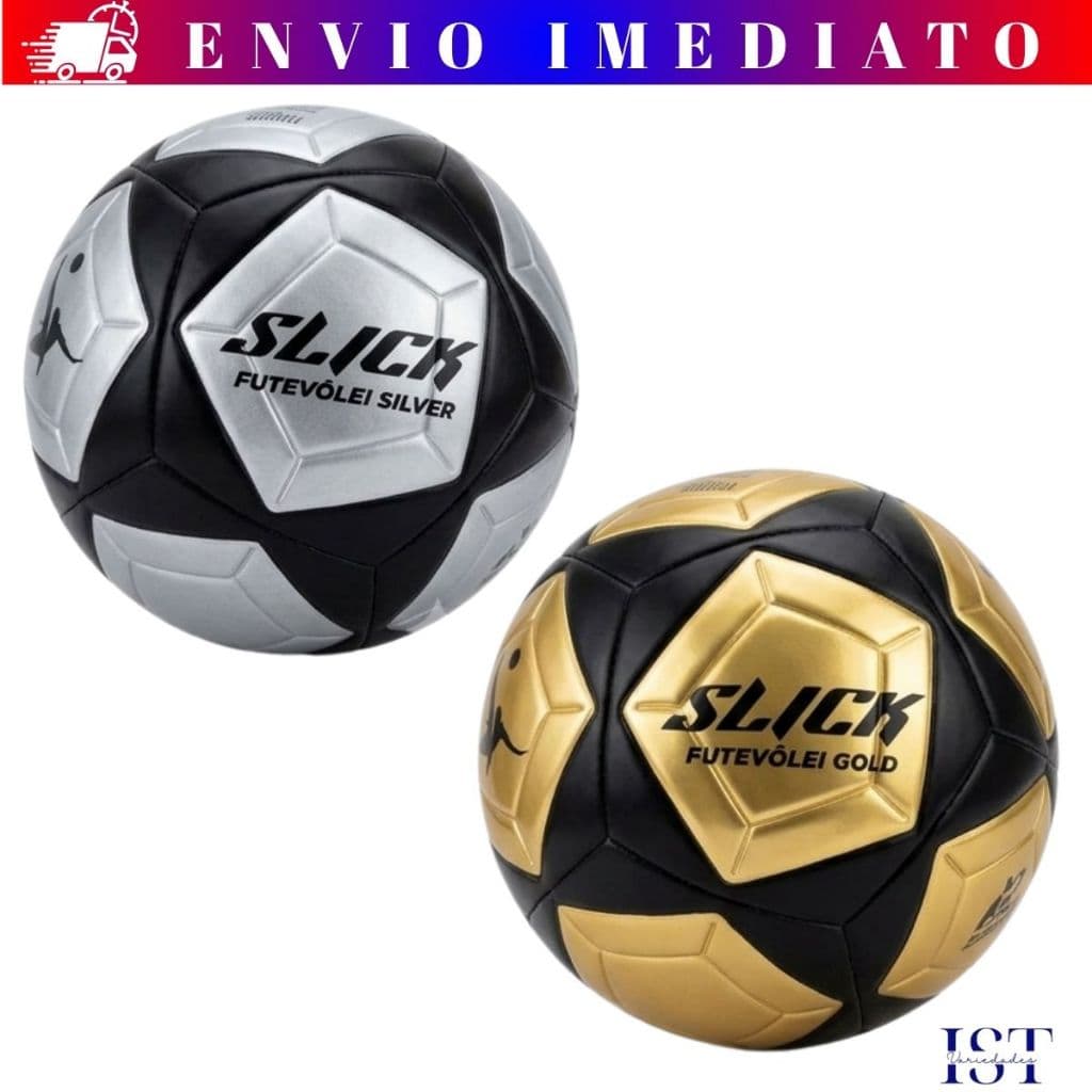 Bola De Futevôlei Slick Oficial Praia Areia - Dourada Ou Prata  Tamanho Oficial Resistente