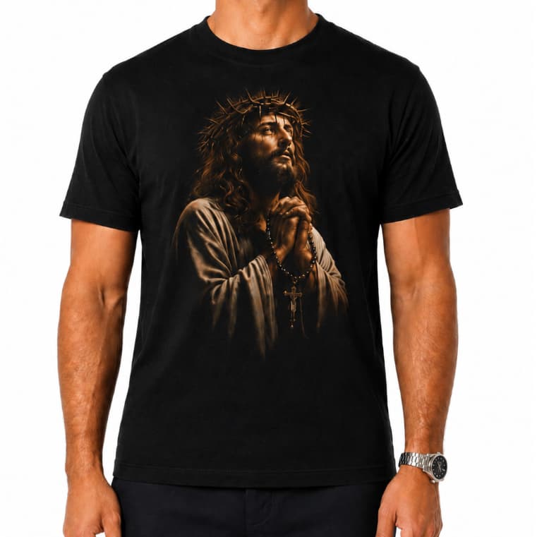 Camiseta Unisex Religiosa Jesus 100% Algodão