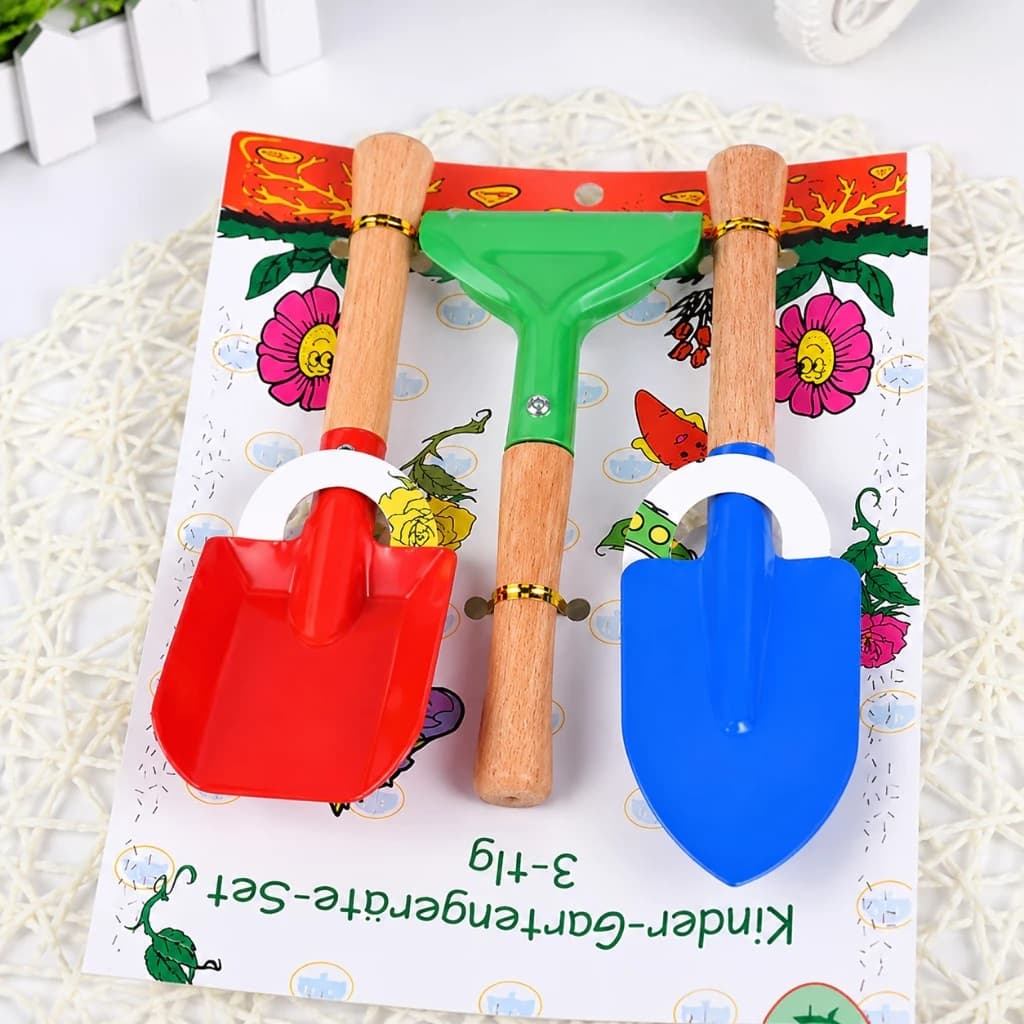 Kit 40 kit Jardinagem Pá Espátula De Jardim 3pcs Mini Cor Ferramenta De Ferro Resistente