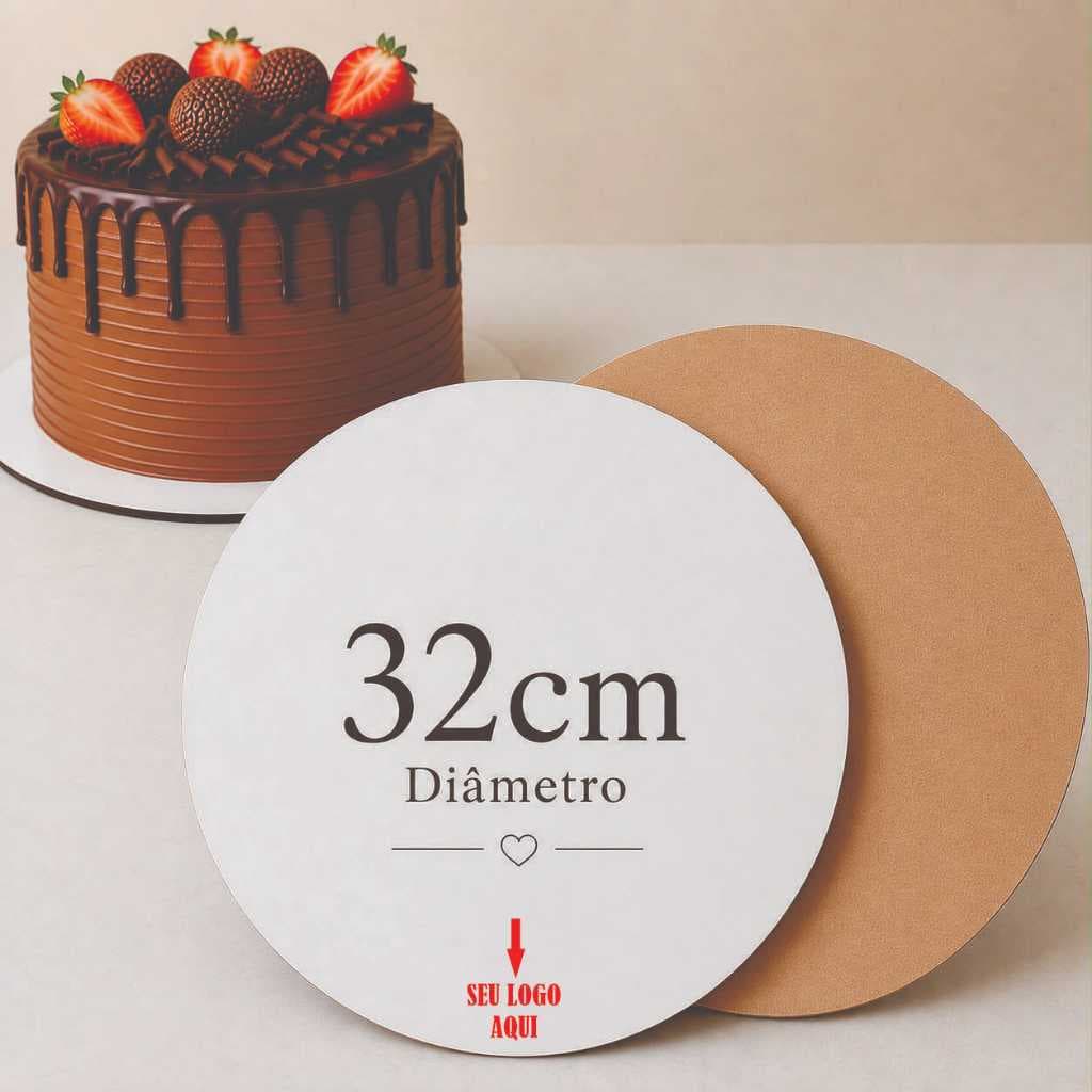 Kits Cake Board 32cm COM LOGO Tabuleiro Bolo Em Mdf 3mm 10/20/30 unidades Personalizado
