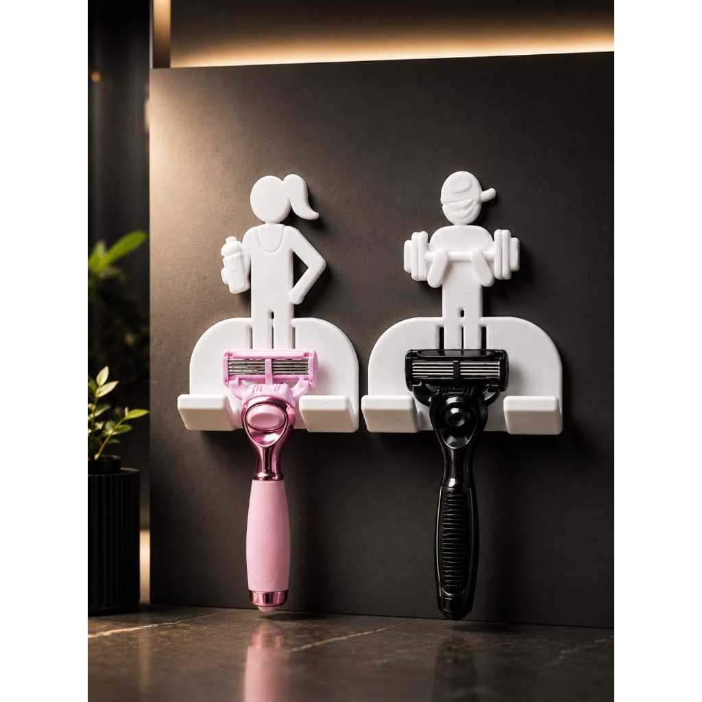 Suporte Barbeador Fitness Fita Dupla Face Parede Banheiro Aparelho Barbear Gillette
