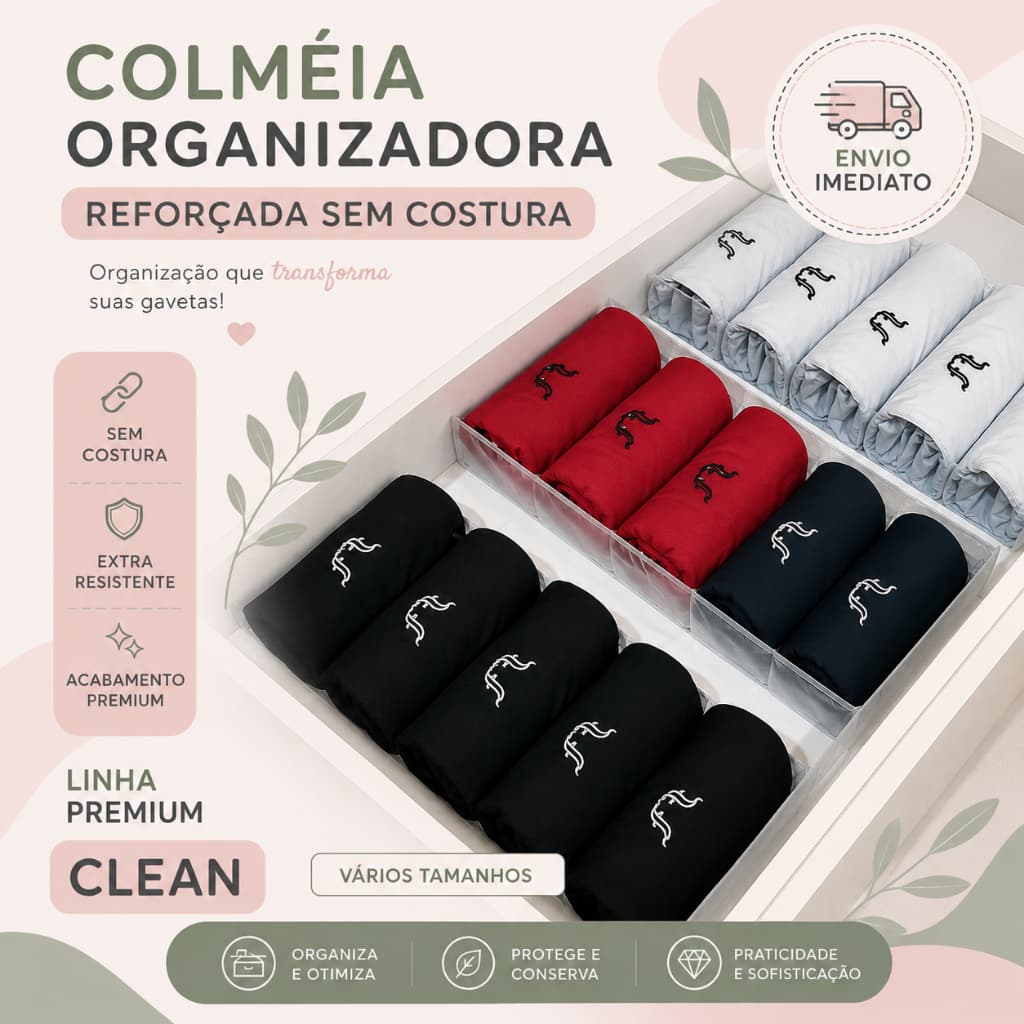 Colmeia Organizadora Reforçada Sem Costura Para Gavetas Modelo Premium Vários tamanhos