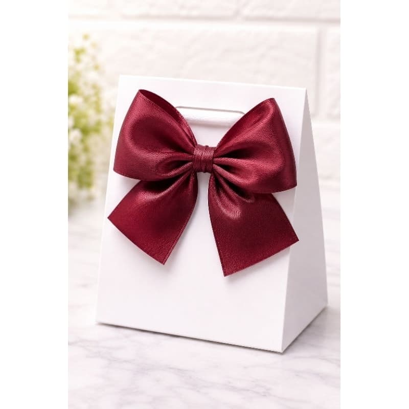 Laços de Cetim Marsala com Fio Encerado – 8x8cm Ideal para Lembrancinhas e Artesanato Envio Imediato