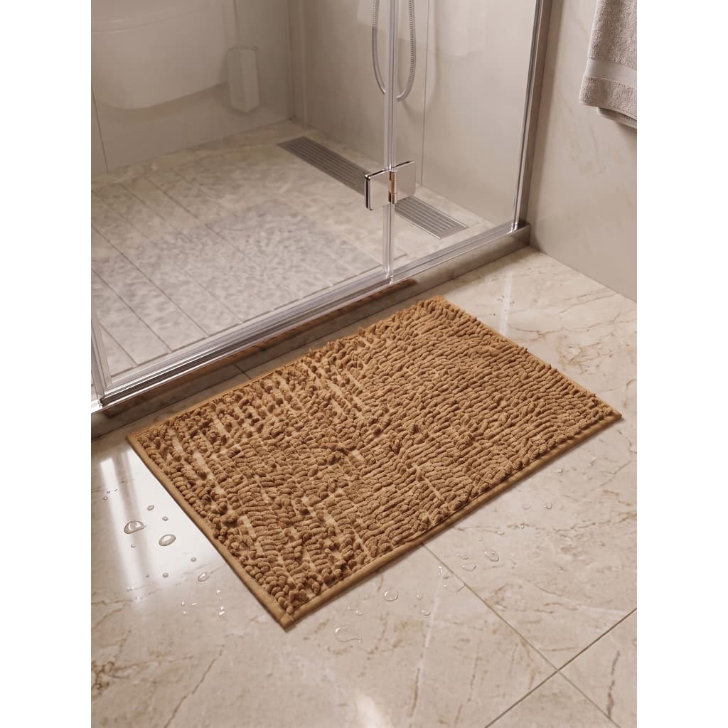 Tapete de Banheiro Macarrão Bolinha Microfibra Antiderrapante 38x58 50x70 Cm