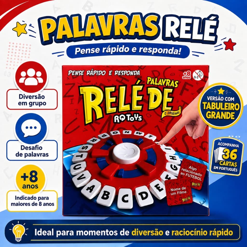 Jogo Stop Versão Grande em Português 36 Cartas Tabuleiro